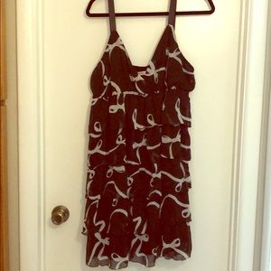 Black and white tiered ruffle dress size XL